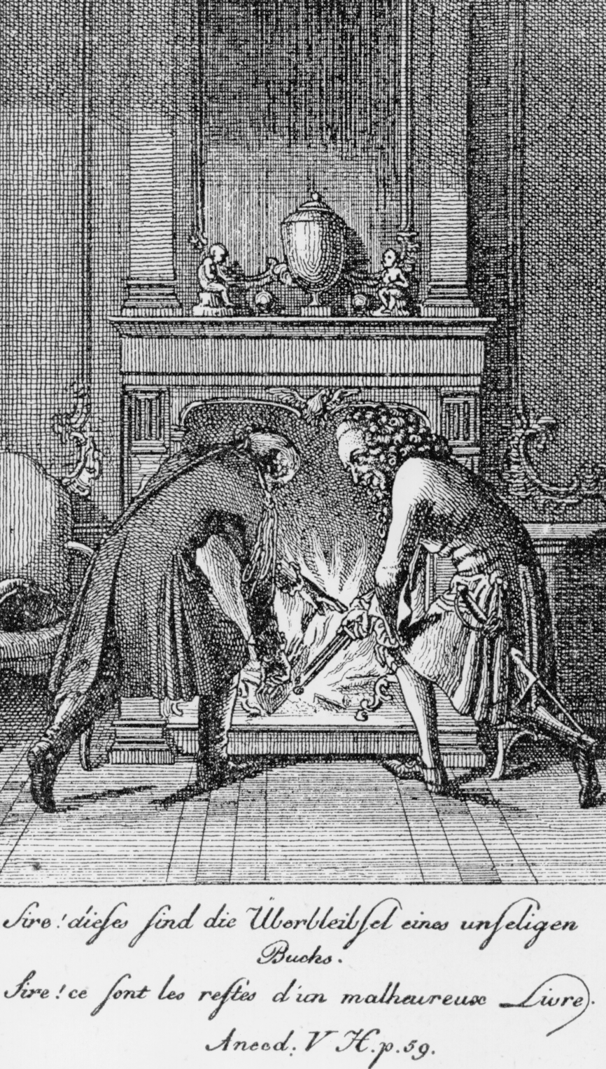 Voltaire verbrennt eine Schmähschrift